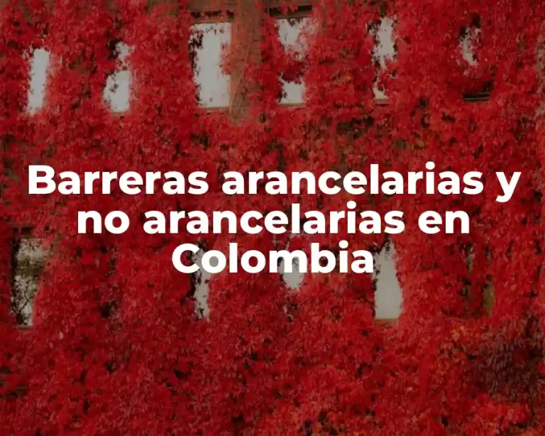 Barreras arancelarias y no arancelarias en Colombia