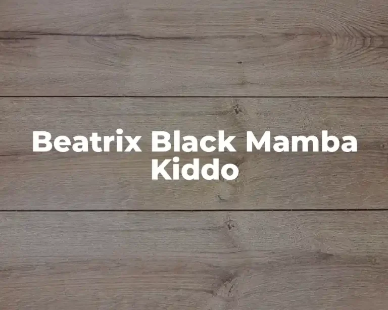 Beatrix Black Mamba Kiddo