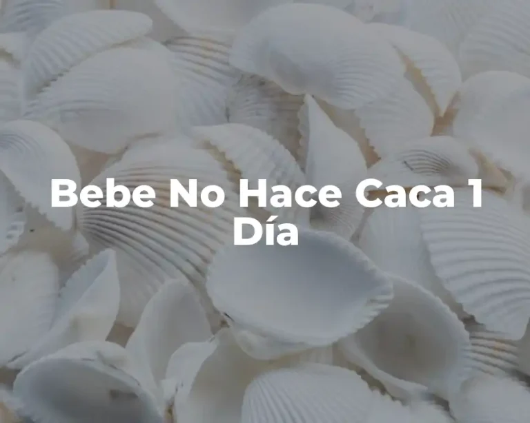 Bebe No Hace Caca 1 Día