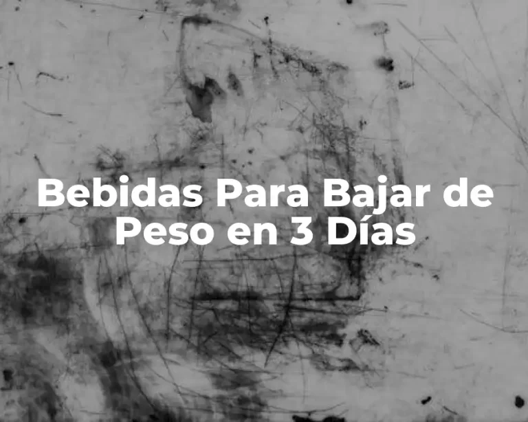Bebidas Para Bajar de Peso en 3 Días