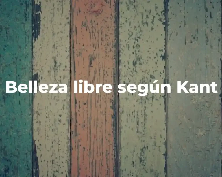Belleza libre según Kant