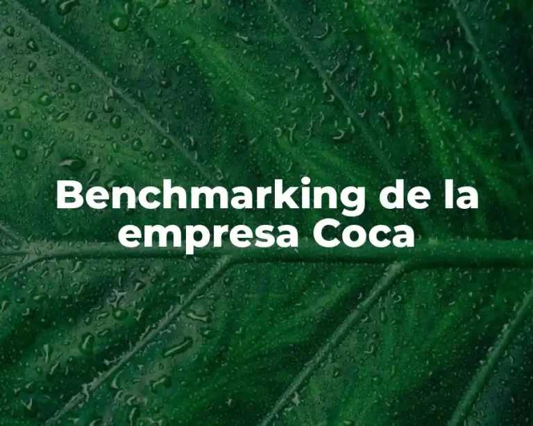 Benchmarking de la empresa Coca