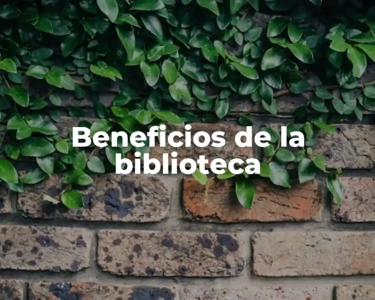 Beneficios de la biblioteca
