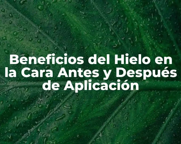 Beneficios del Hielo en la Cara Antes y Después de Aplicación