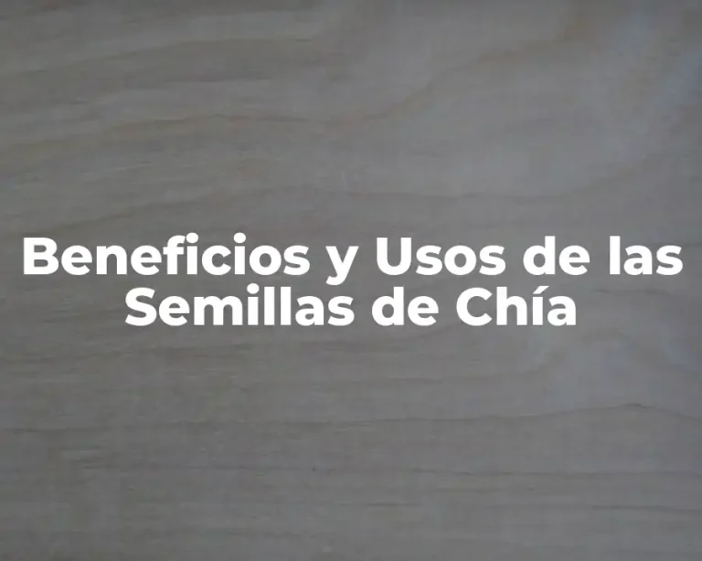Beneficios y Usos de las Semillas de Chía