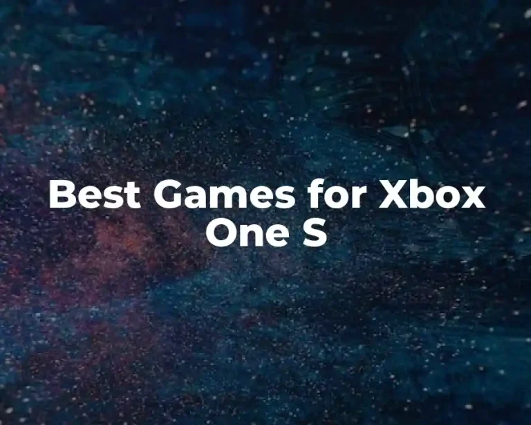 Best Games for Xbox One S