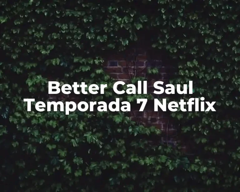 Better Call Saul Temporada 7 Netflix