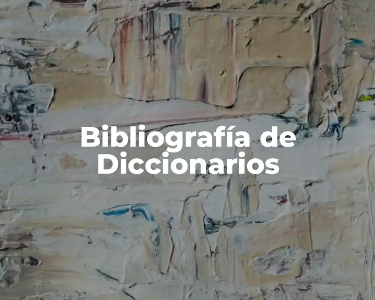 Bibliografía de Diccionarios