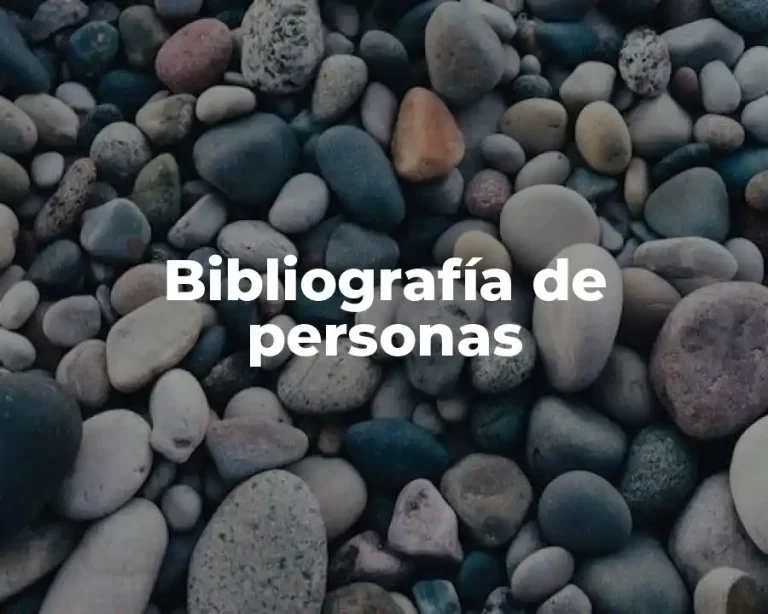 Bibliografía de personas