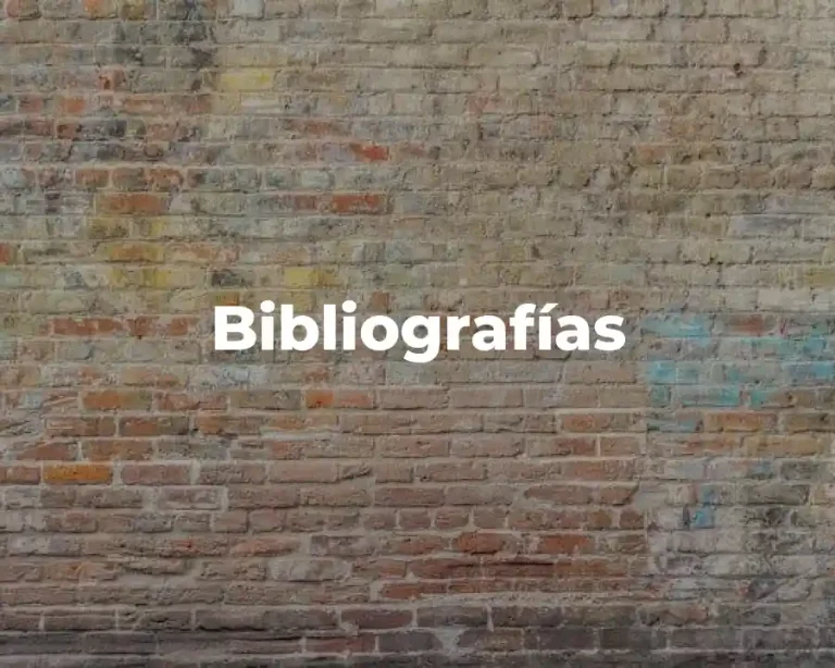 Bibliografías