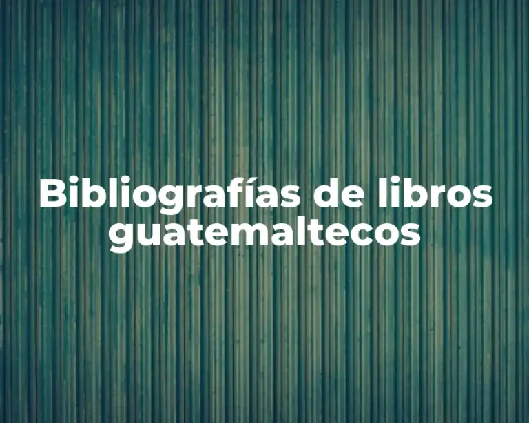 Bibliografías de libros guatemaltecos
