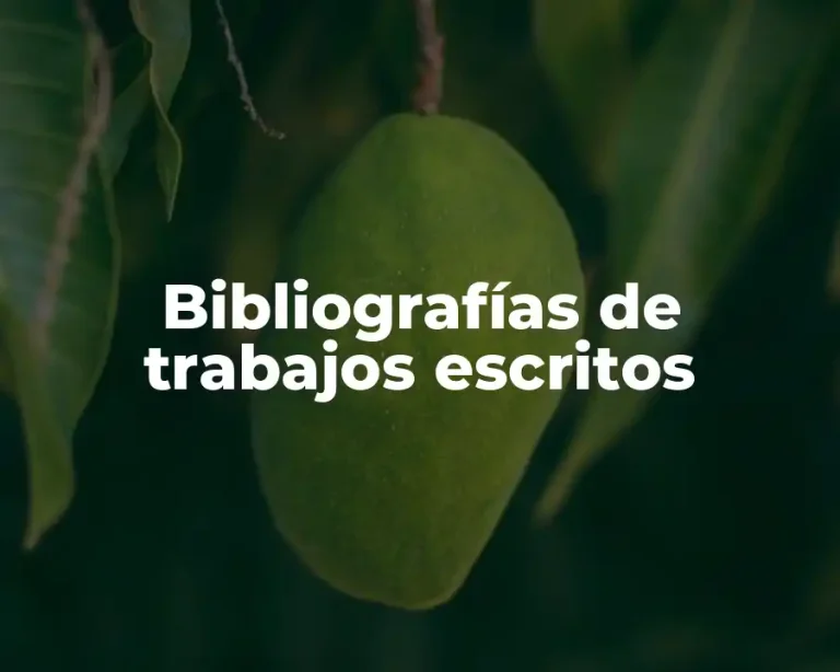 Bibliografías de trabajos escritos