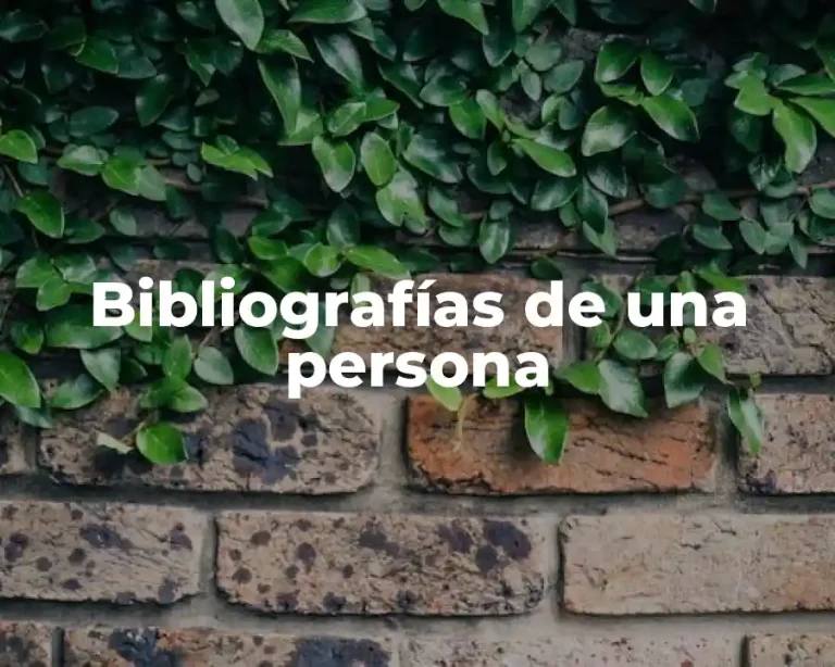 Bibliografías de una persona