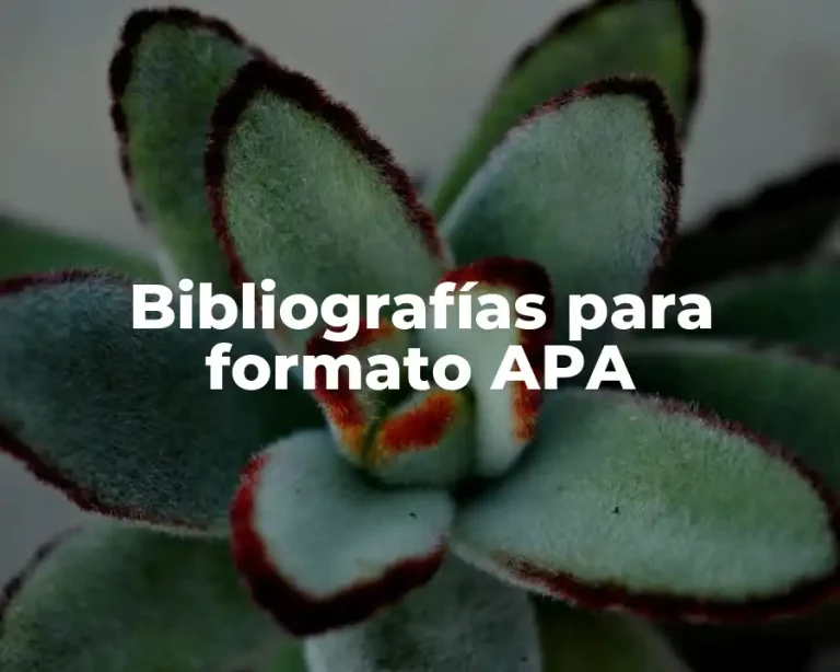 Bibliografías para formato APA