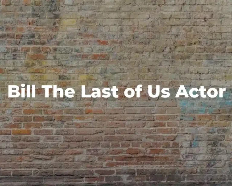 Bill The Last of Us Actor