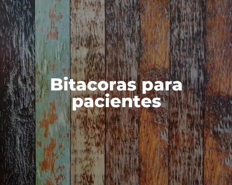 Bitacoras para pacientes