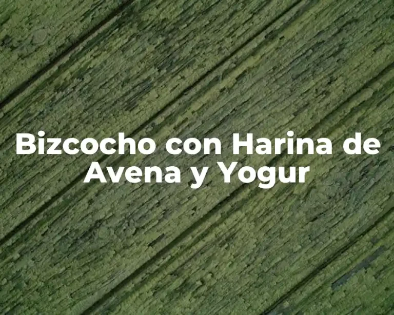 Bizcocho con Harina de Avena y Yogur