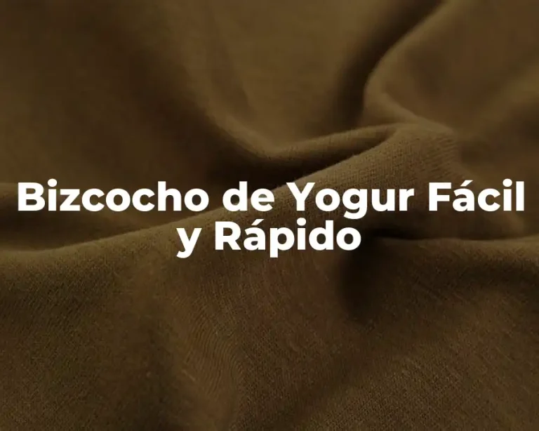 Bizcocho de Yogur Fácil y Rápido