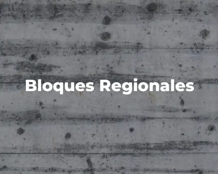 Bloques Regionales
