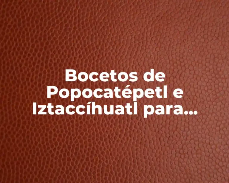 Bocetos de Popocatépetl e Iztaccíhuatl para dibujar