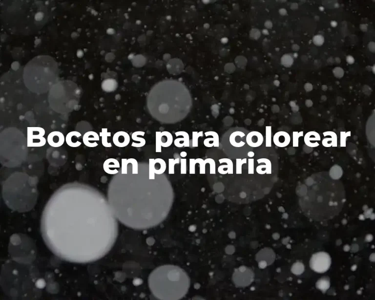 Bocetos para colorear en primaria