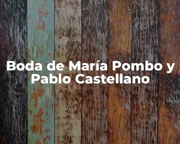 Boda de María Pombo y Pablo Castellano