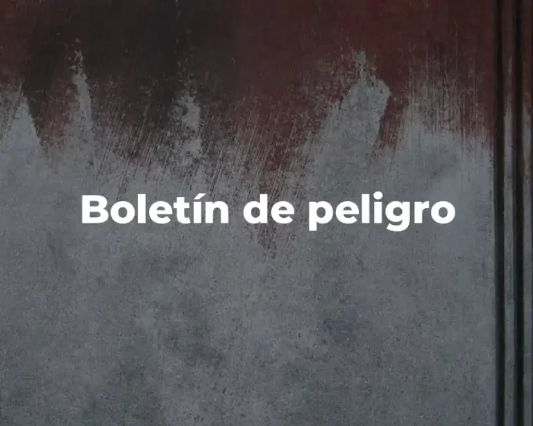 Boletín de peligro