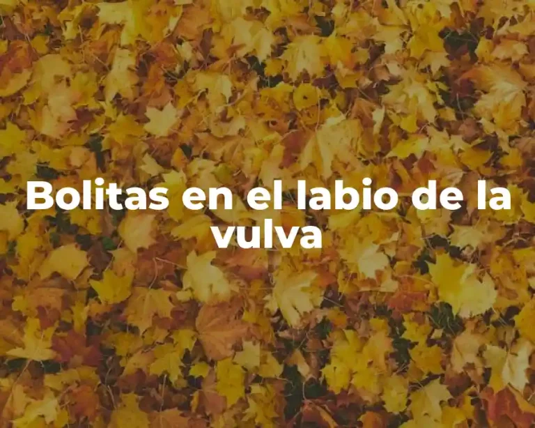 Bolitas en el labio de la vulva