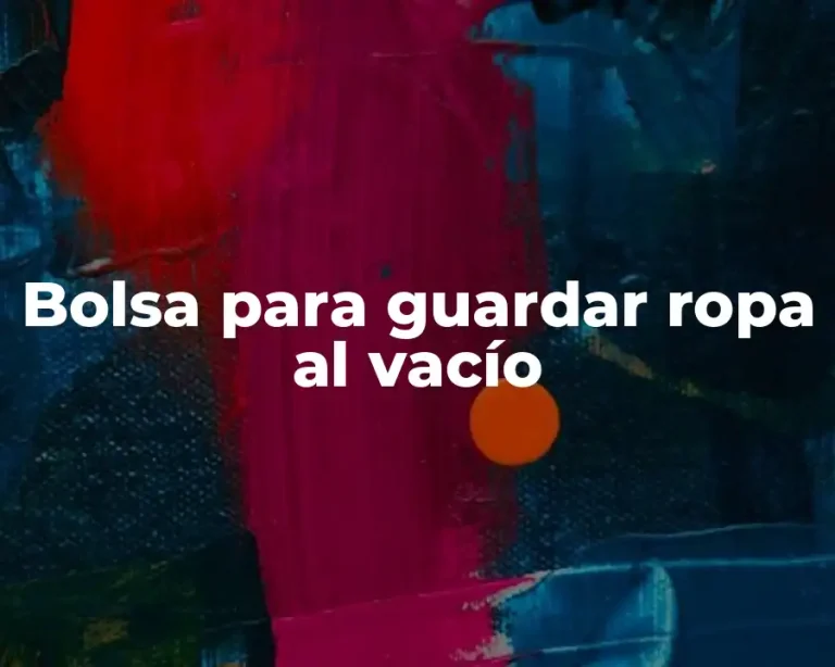 Bolsa para guardar ropa al vacío