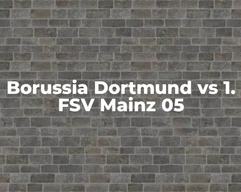 Borussia Dortmund vs 1. FSV Mainz 05