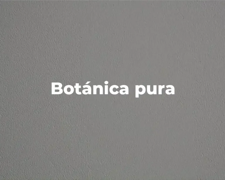 Botánica pura