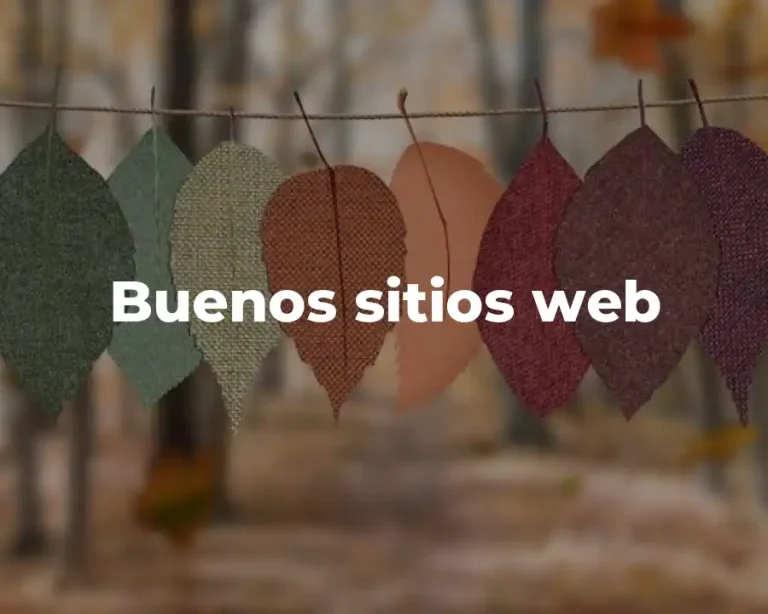 Buenos sitios web