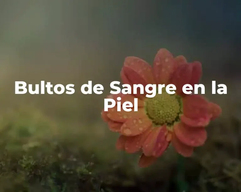 Bultos de Sangre en la Piel