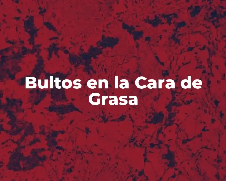 Bultos en la Cara de Grasa