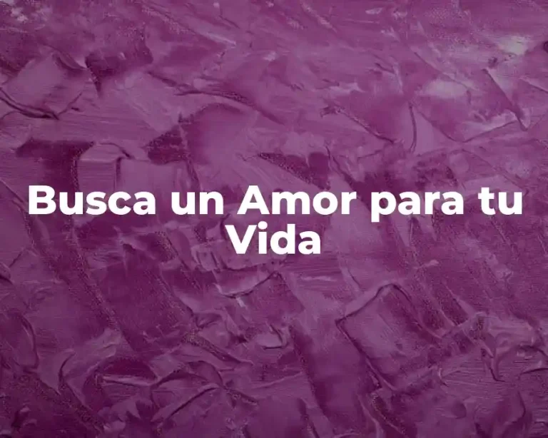 Busca un Amor para tu Vida