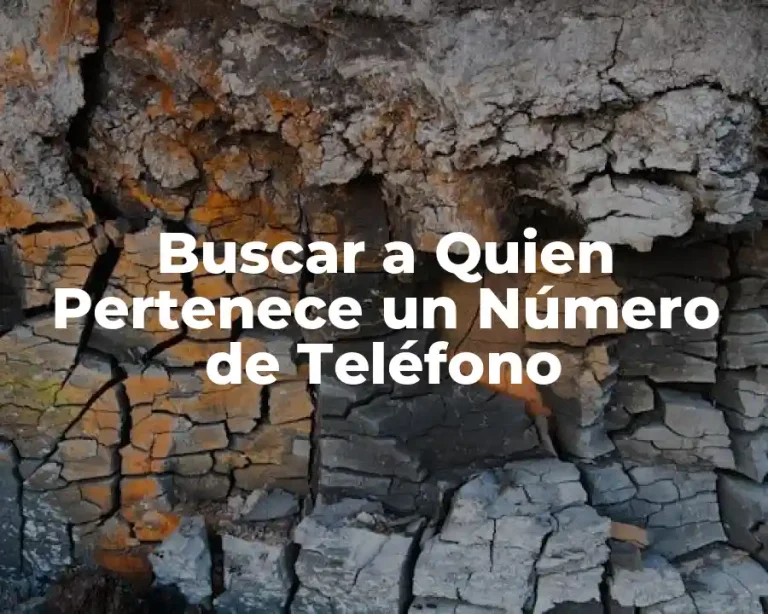 Buscar a Quien Pertenece un Número de Teléfono