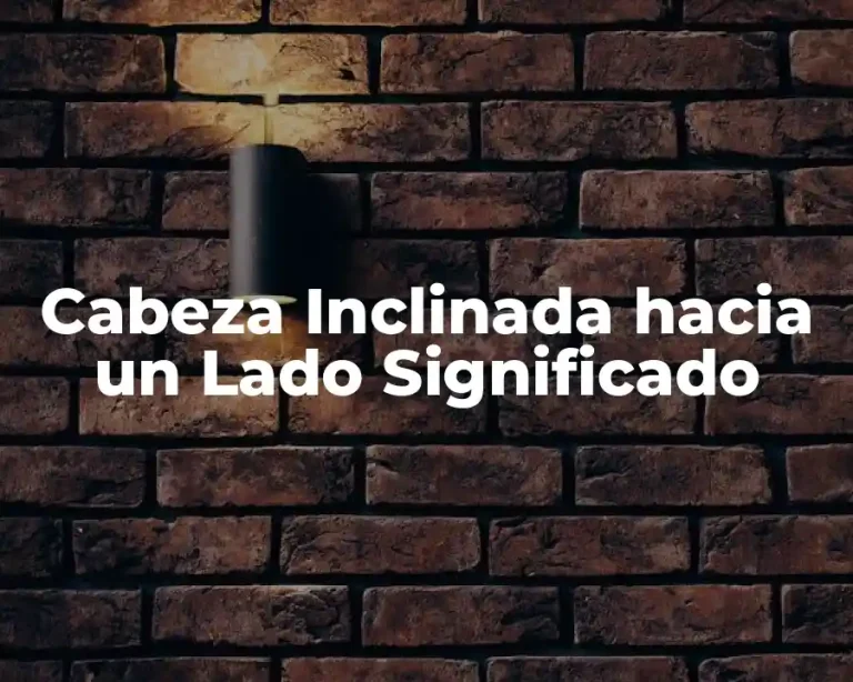 Cabeza Inclinada hacia un Lado Significado