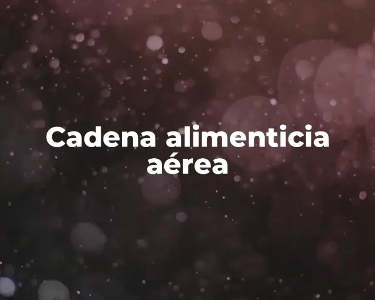 Cadena alimenticia aérea