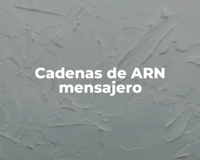 Cadenas de ARN mensajero
