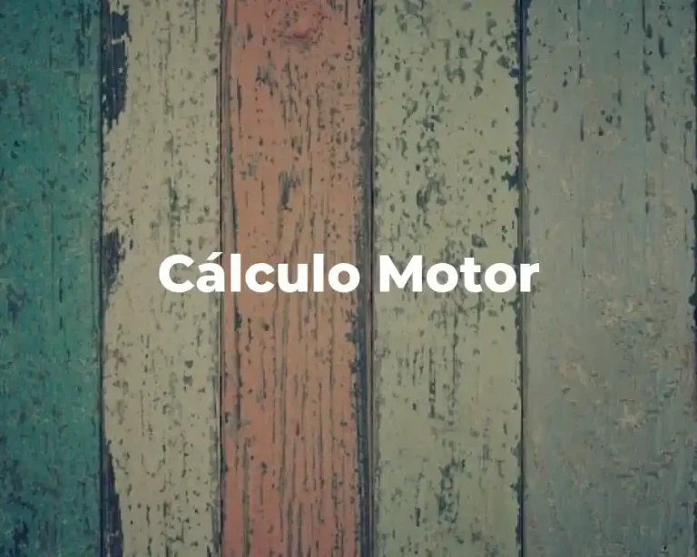 Cálculo Motor