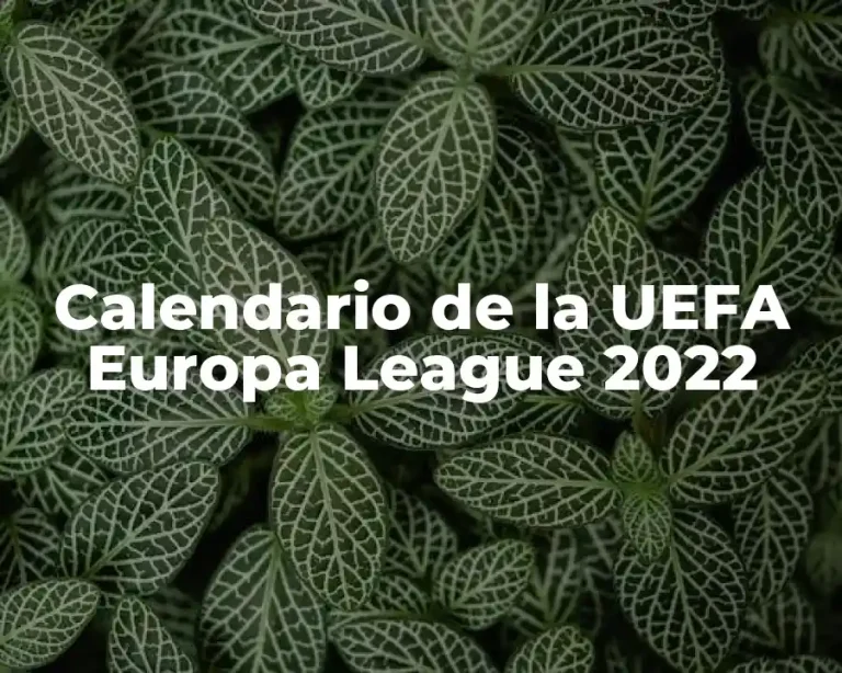 Calendario de la UEFA Europa League 2022