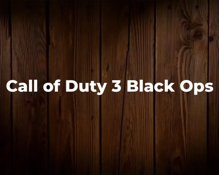 Call of Duty 3 Black Ops