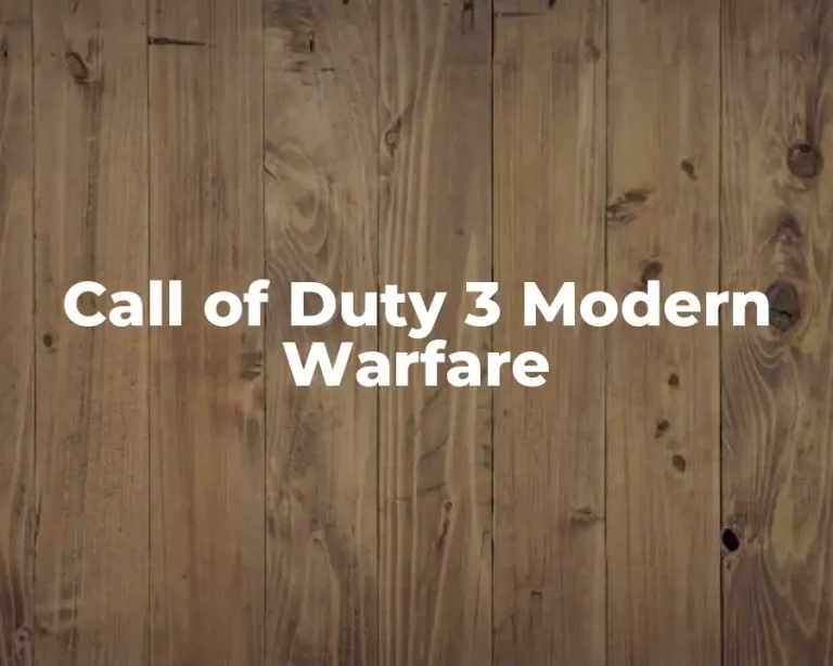 Call of Duty 3 Modern Warfare