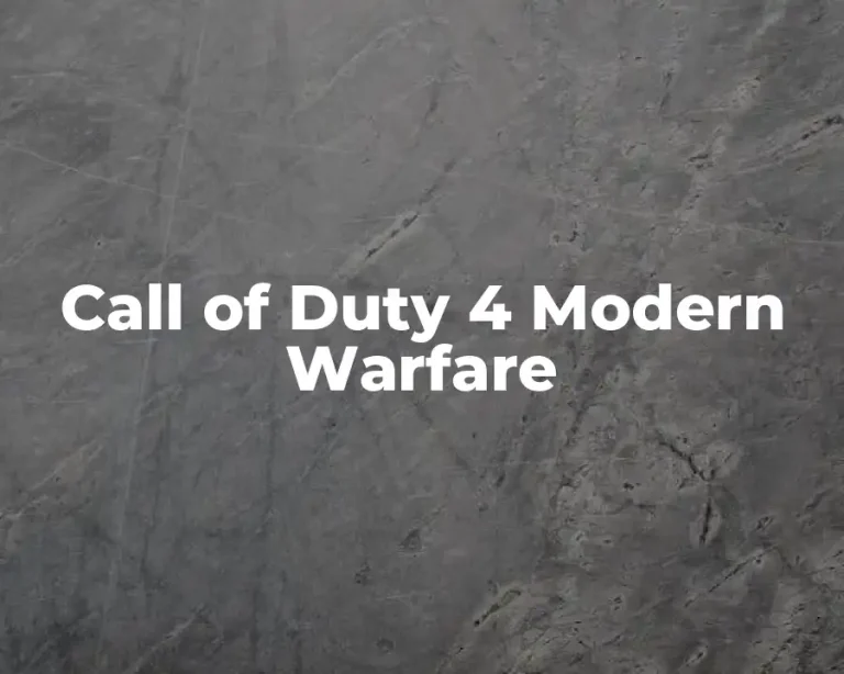 Call of Duty 4 Modern Warfare