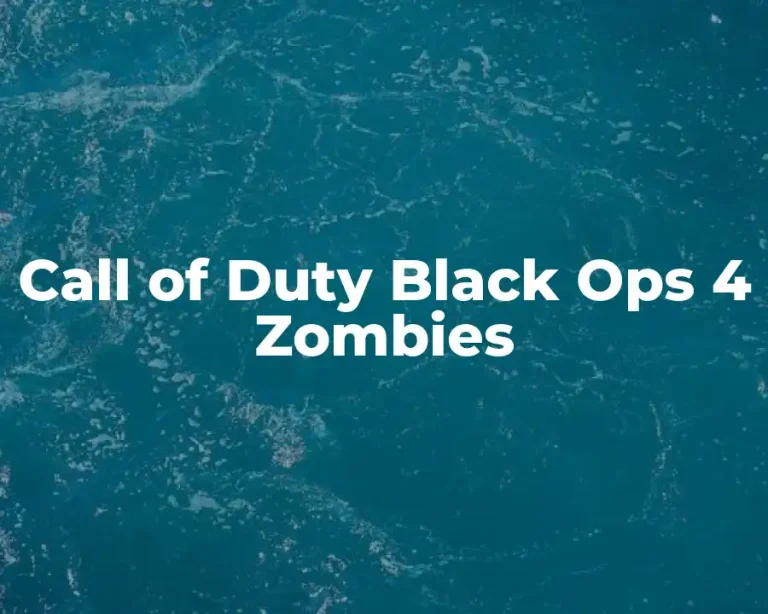 Call of Duty Black Ops 4 Zombies