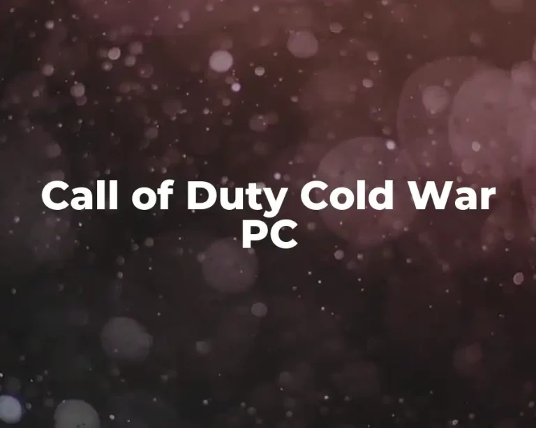 Call of Duty Cold War PC