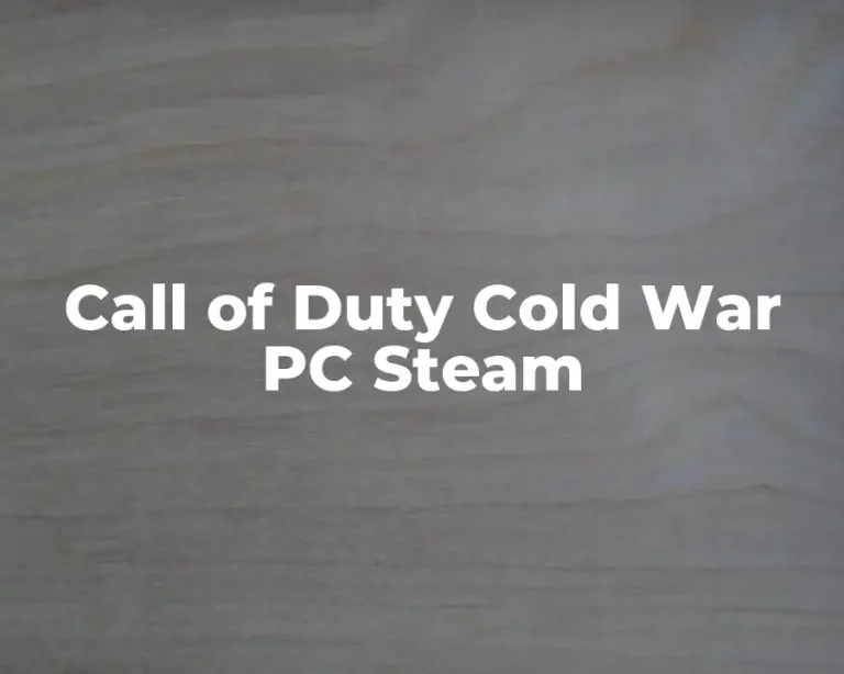 Call of Duty Cold War PC Steam