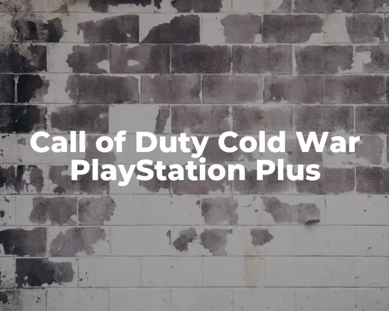Call of Duty Cold War PlayStation Plus