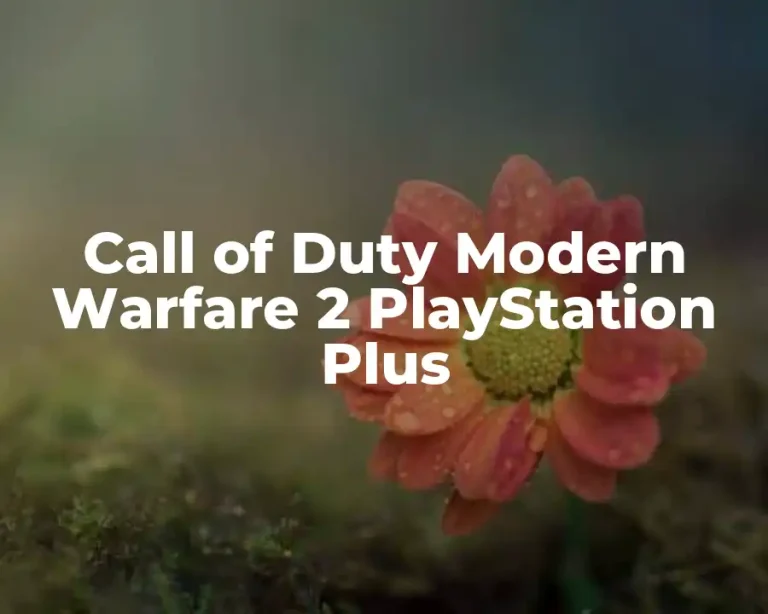 Call of Duty Modern Warfare 2 PlayStation Plus