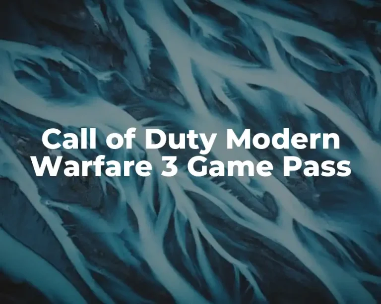 Call of Duty Modern Warfare 3 Game Pass